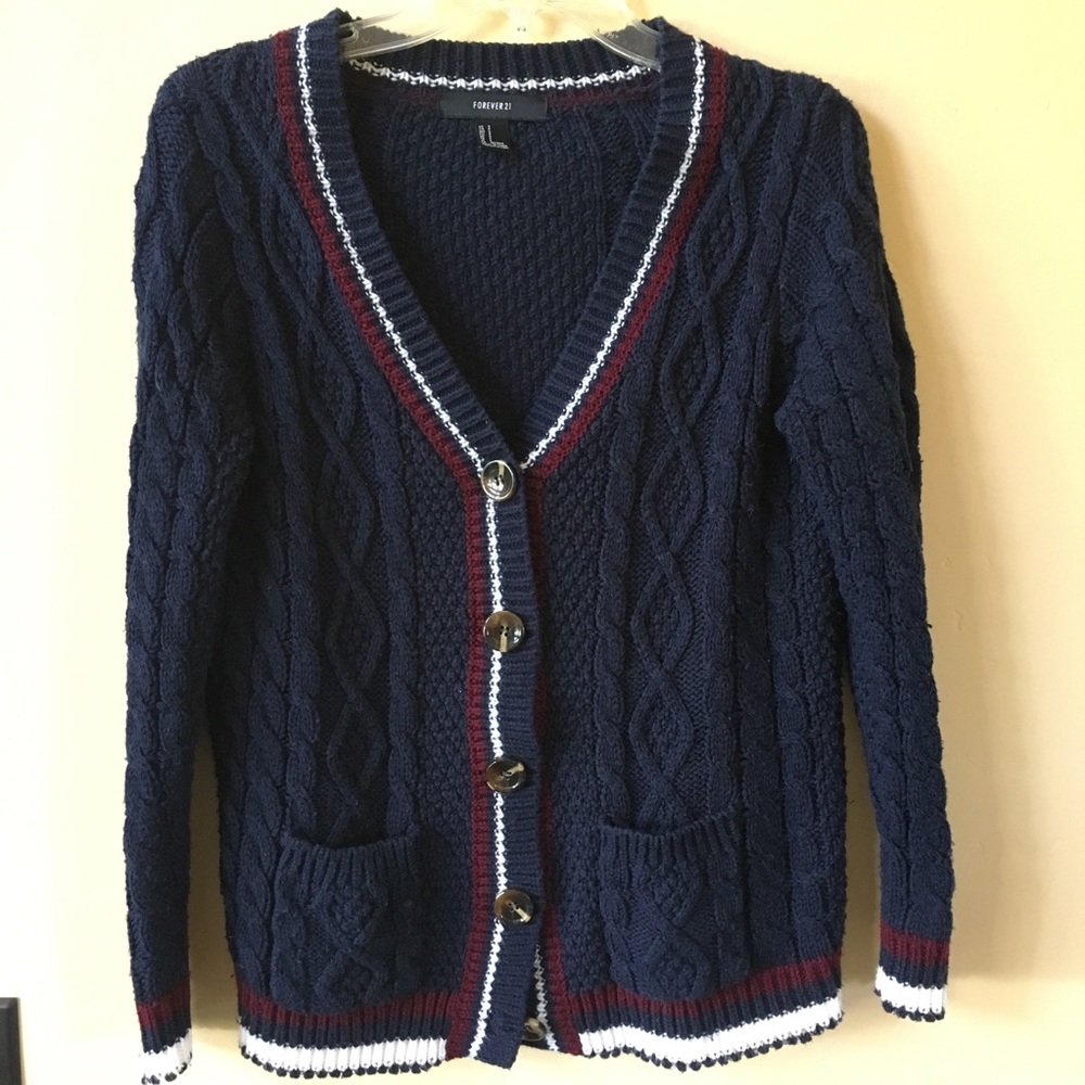 Navy cardigan